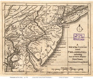 New Jersey 1776 Philadelphia - Old State Map Reprint