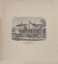 Residence of Benson Buck 4, New York 1866 - Old Town Map Reprint - Tompkins Co. Atlas