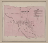 Dryden Village 29, New York 1866 - Old Town Map Reprint - Tompkins Co. Atlas