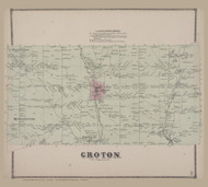 Groton 35, New York 1866 - Old Town Map Reprint - Tompkins Co. Atlas