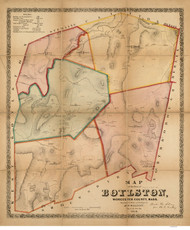 Boylston 1856 - Old Map  Worcester County - Massachusetts Cities Other