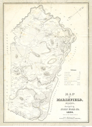 Marshfield 1838 - Old Map  Plymouth County - Massachusetts Cities Other