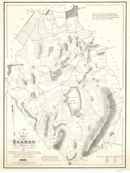 Sharon 1831 - Old Map  Norfolk County - Massachusetts Cities Other