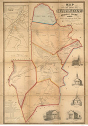 Walpole 1852 - Old Map  Norfolk County - Massachusetts Cities Other