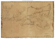Coast of New England from Chatham Harbor to Narragansett Bay 1779 Des Barres (Seacoast - Nantucket Shoals) - Old Map Custom Print