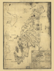 Newport 1777 Schiffer - Old Map Reprint - Rhode Island Cities
