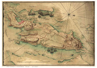 Newport 1778 Capitaine - Old Map Reprint - Rhode Island Cities