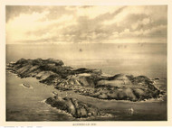 Monhegan, Maine 1896 Bird's Eye View