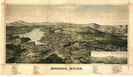 Monson LC, Maine 1889 Bird's Eye View