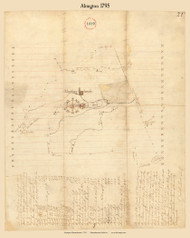 Abington, Massachusetts 1795 Old Town Map Reprint - Roads Place Names  Massachusetts Archives