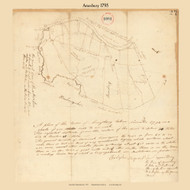 Amesbury, Massachusetts 1795 Old Town Map Reprint - Roads Place Names  Massachusetts Archives
