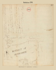 Bethlehem, Massachusetts 1795 Old Town Map Reprint - Roads Place Names  Massachusetts Archives