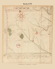 Blandford, Massachusetts 1795 Old Town Map Reprint - Roads Place Names  Massachusetts Archives