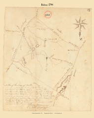 Bolton, Massachusetts 1794 Old Town Map Reprint - Roads Place Names  Massachusetts Archives