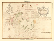 Boston, Massachusetts 1795 Old Town Map Reprint - Roads Place Names  Massachusetts Archives