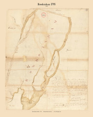 Bowdoinham, Maine 1795 Old Town Map Reprint - Roads Place Names  Massachusetts Archives