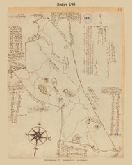 Boxford, Massachusetts 1795 Old Town Map Reprint - Roads Place Names  Massachusetts Archives
