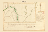 Canaan, Maine 1795 Old Town Map Reprint - Roads Place Names  Massachusetts Archives