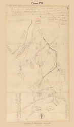 Carver, Massachusetts 1795 Old Town Map Reprint - Roads Place Names  Massachusetts Archives