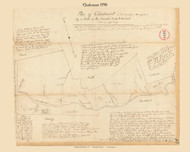 Charlemont, Massachusetts 1795 Old Town Map Reprint - Roads Place Names  Massachusetts Archives