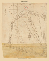 Chester, Massachusetts 1794 Old Town Map Reprint - Roads Place Names  Massachusetts Archives