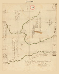 Colrain, Massachusetts 1794 Old Town Map Reprint - Roads Place Names  Massachusetts Archives