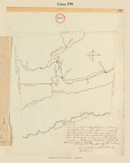 Colrain, Massachusetts 1798 Old Town Map Reprint - Roads Place Names  Massachusetts Archives