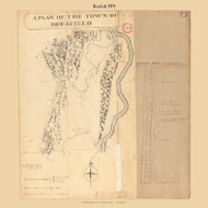 Deerfield, Massachusetts 1794 Old Town Map Reprint - Roads Place Names  Massachusetts Archives