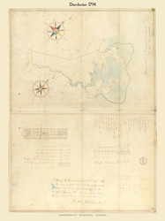 Dorchester, Massachusetts 1794 Old Town Map Reprint - Roads Place Names  Massachusetts Archives