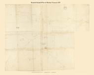 Elizabeth Islands & part of Martha's Vineyard, Massachusetts 1795 Old Town Map Reprint - Roads Place Names  Massachusetts Archives