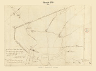 Falmouth, Maine 1795 Old Town Map Reprint - Roads Place Names Portland Massachusetts Archives