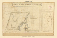 Greenfield, Massachusetts 1795 Old Town Map Reprint - Roads Place Names  Massachusetts Archives