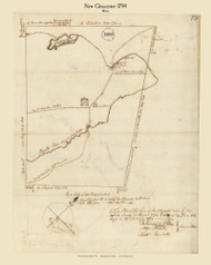New Gloucester, Maine 1794 Old Town Map Reprint - Roads Place Names  Massachusetts Archives