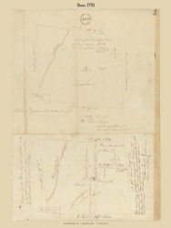 Rowe, Massachusetts 1793 Old Town Map Reprint - Roads Place Names  Massachusetts Archives