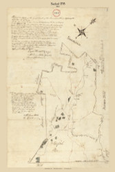 Sanford, Maine 1795 Old Town Map Reprint - Roads Place Names  Massachusetts Archives