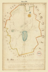 Sharon, Massachusetts 1795 Old Town Map Reprint - Roads Place Names  Massachusetts Archives