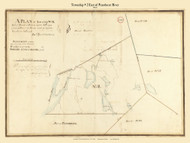 Township # 2 Orland, Maine 1795 Old Town Map Reprint - Roads Place Names  Massachusetts Archives