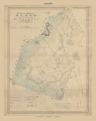 Acton, Massachusetts 1831 Old Town Map Reprint - Roads Place Names  Massachusetts Archives