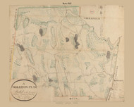 Becket, Massachusetts 1831 Old Town Map Reprint - Roads Homeowner Names Place Names  Massachusetts Archives