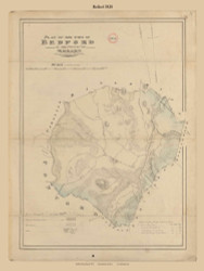 Bedford, Massachusetts 1830 Old Town Map Reprint - Roads Place Names  Massachusetts Archives