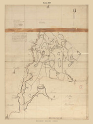 Berkley, Massachusetts 1830 Old Town Map Reprint - Roads Place Names  Massachusetts Archives
