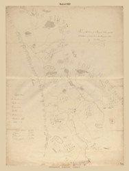 Boxford, Massachusetts 1830 Old Town Map Reprint - Roads Place Names  Massachusetts Archives