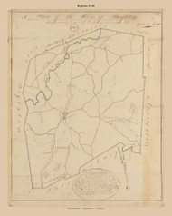 Boylston, Massachusetts 1830 Old Town Map Reprint - Roads Place Names  Massachusetts Archives