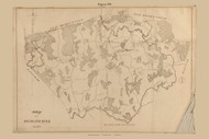 Bridgewater, Massachusetts 1830 Old Town Map Reprint - Roads Place Names  Massachusetts Archives