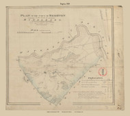 Brighton, Massachusetts 1830 Old Town Map Reprint - Roads Place Names  Massachusetts Archives