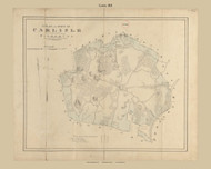 Carlisle, Massachusetts 1831 Old Town Map Reprint - Roads Place Names  Massachusetts Archives