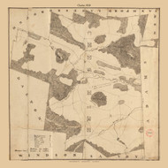 Cheshire, Massachusetts 1830 Old Town Map Reprint - Roads Place Names  Massachusetts Archives