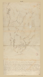 Dana, Massachusetts 1831 Old Town Map Reprint - Roads Place Names  Massachusetts Archives