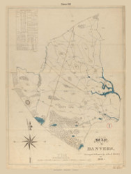 Danvers, Massachusetts 1831 Old Town Map Reprint - Roads Homeowner Names Place Names  Massachusetts Archives