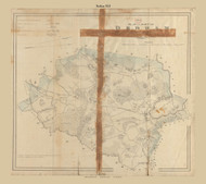 Dedham, Massachusetts 1831 Old Town Map Reprint - Roads Place Names  Massachusetts Archives